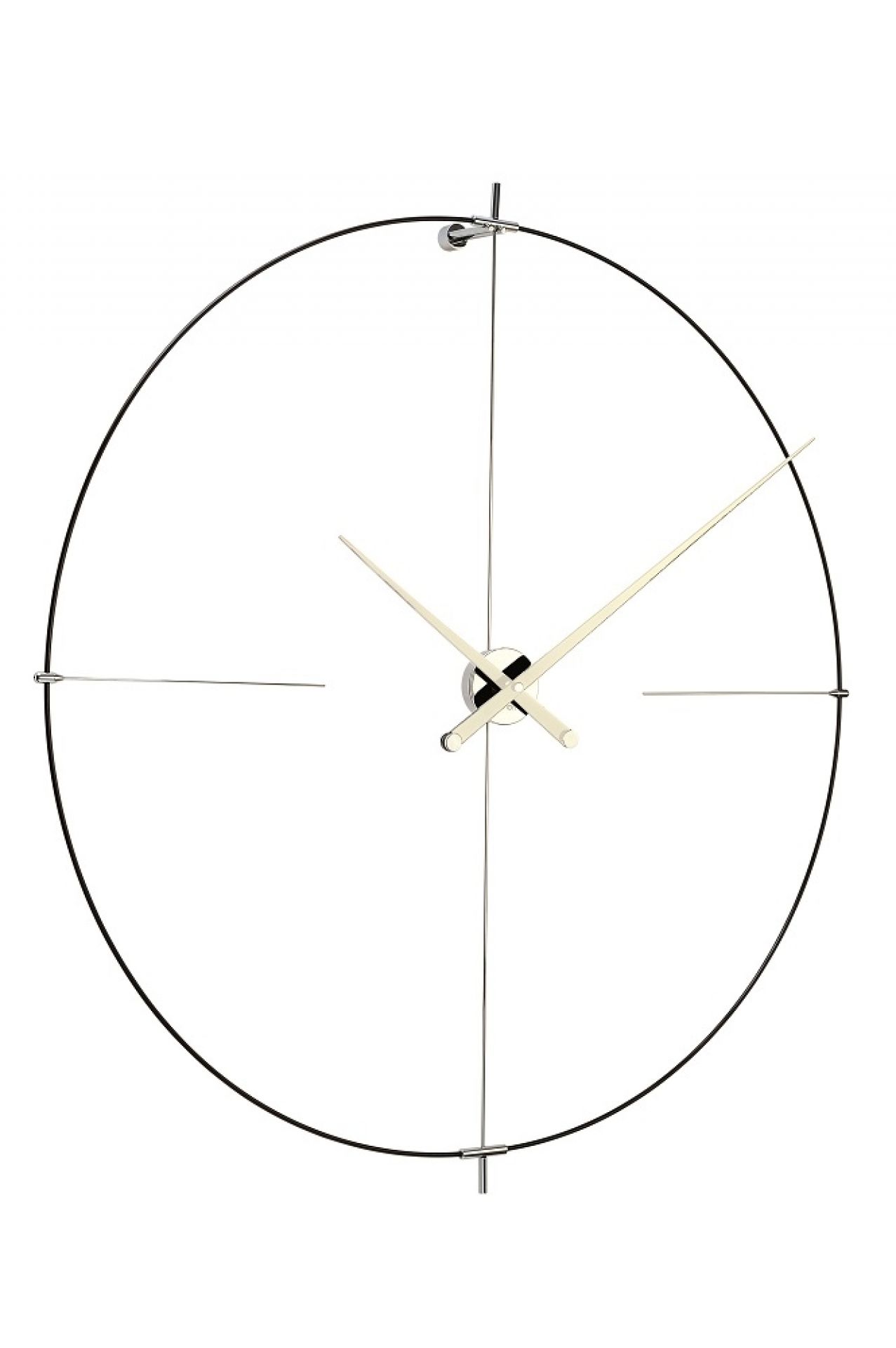 Bilbao N/ L Clock Horloge murale nomon Noir-blanc