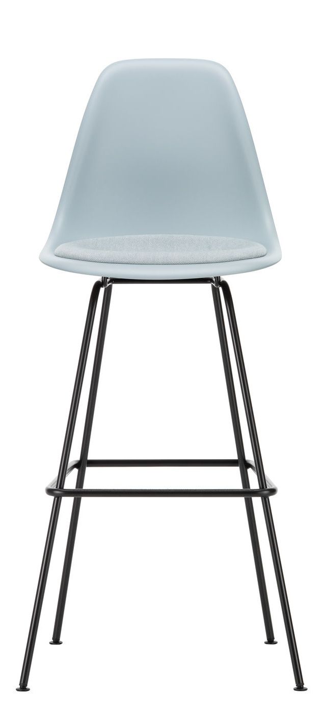 Eames Plastic Bar Stool Tabouret de bar haut avec coussin d'assise Vitra