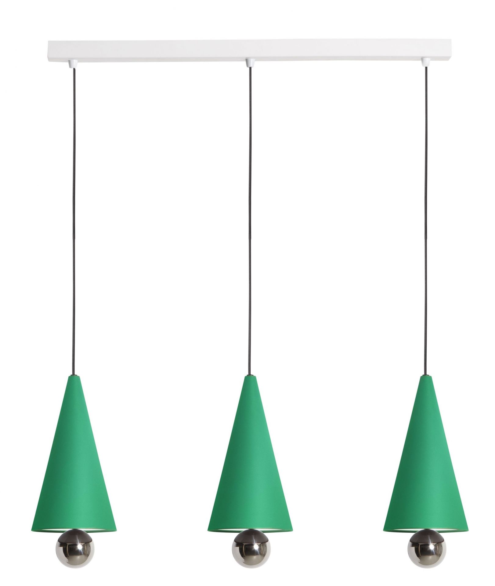 Cherry Pendant light Lampe à suspendre 3 pièces Linear Petite Friture Vert menthe
