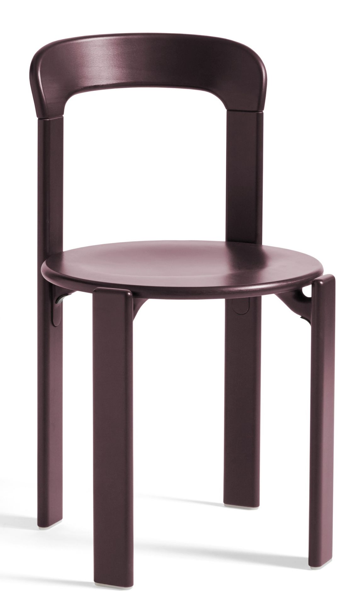 Rey Chair Chaise Hay Rouge raisin hêtre laqué à l'eau Rey Chair Chaise Hay Rouge raisin hêtre laqué à l'eau