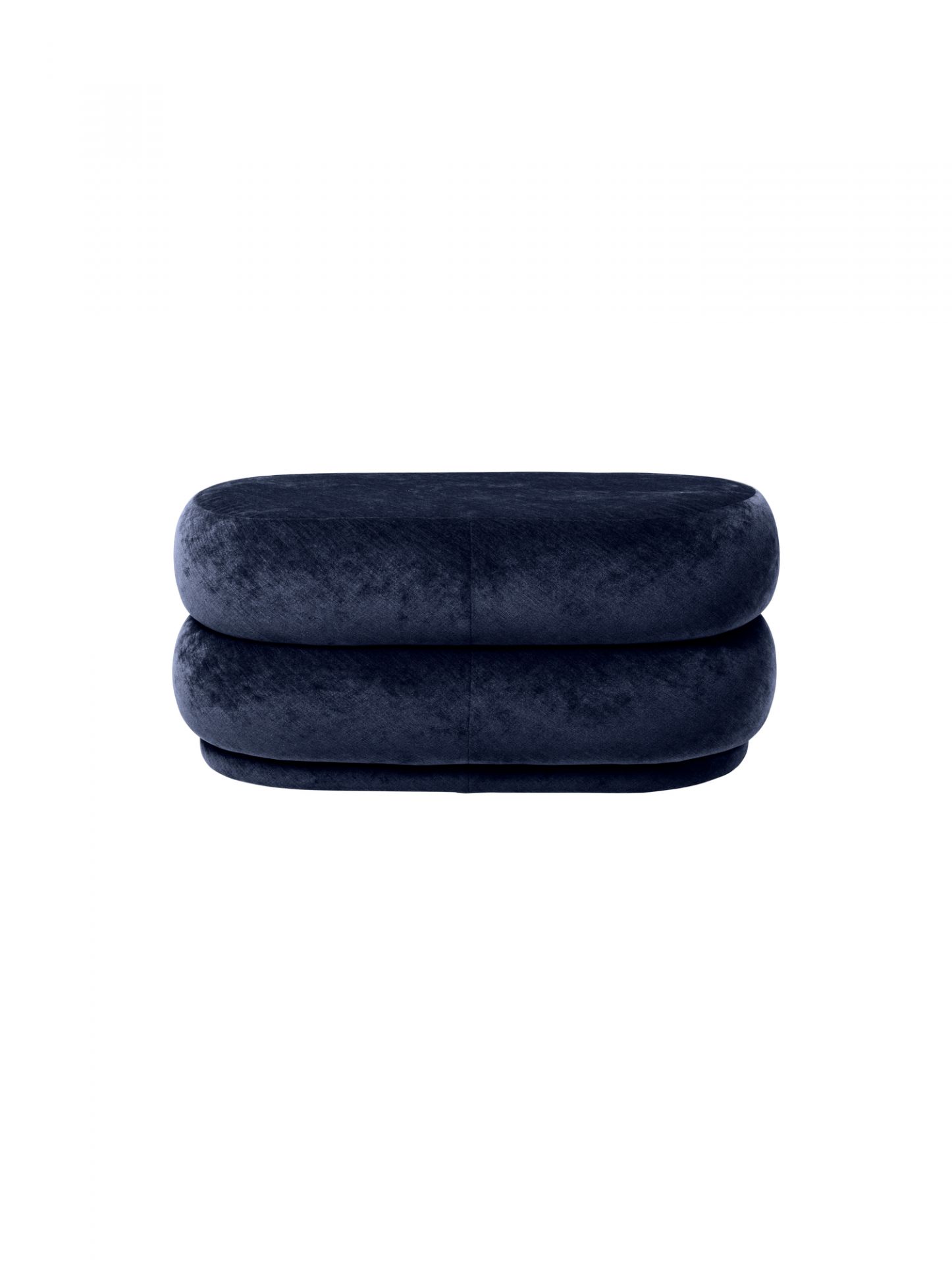 Pouf Oval Faded Velvet Tabouret Moyen Ferm Living Forest