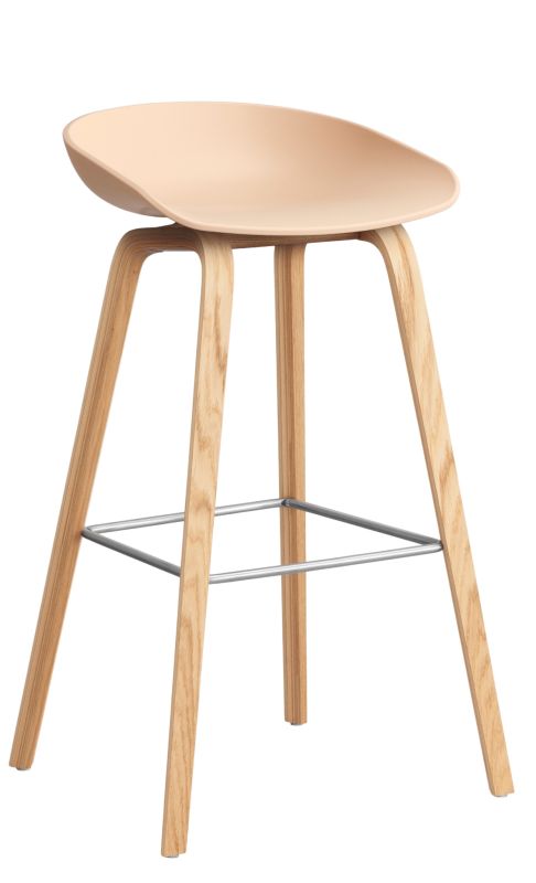 Tabouret de bar About a Stool AAS32 / AAS 32, vernis à base d'eau couleur pêche pâle 2.0 OFFRE SPECIALE