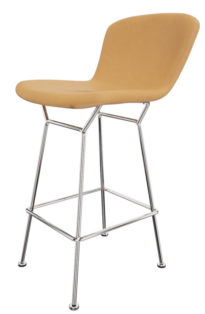 Bertoia Bar Stool Tabouret de bar en cuir de noyau Knoll International