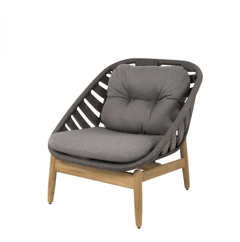 Strington Outdoor Fauteuil lounge gris foncé Cane-Line