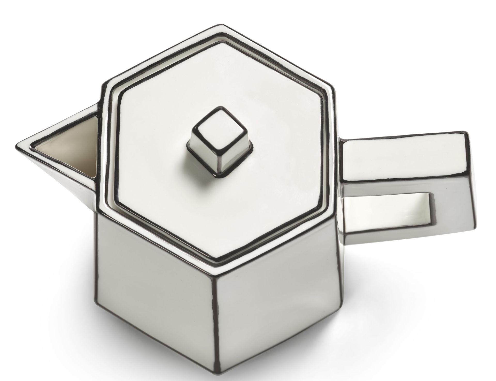 Théière blanche/noire Carte Blanche Serax 