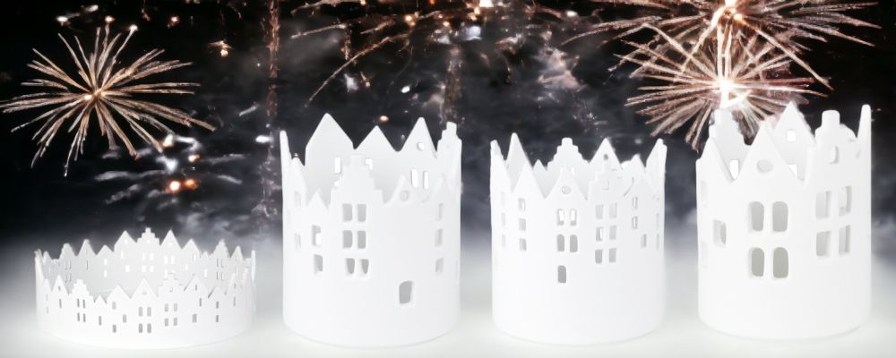 Maison de lumière Assortiment de 4 lumières de ville Räder