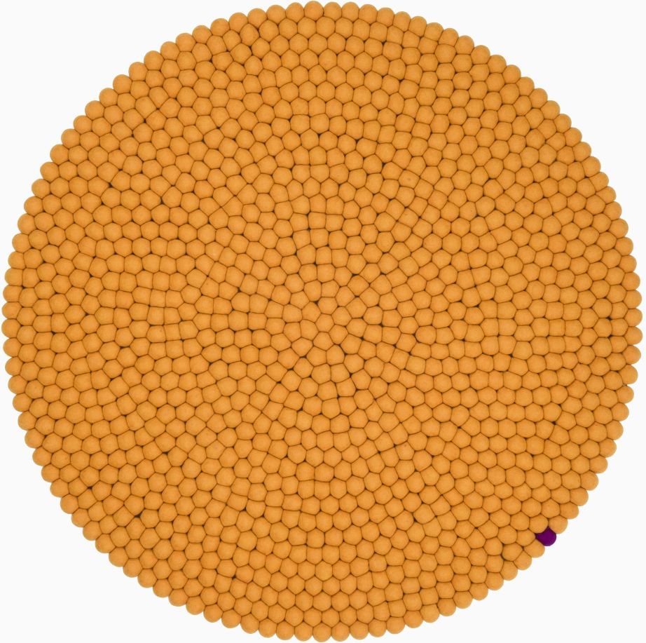 Big One Rund Tapis en feutre Ø 300 cm myfelt Jaune ocre
