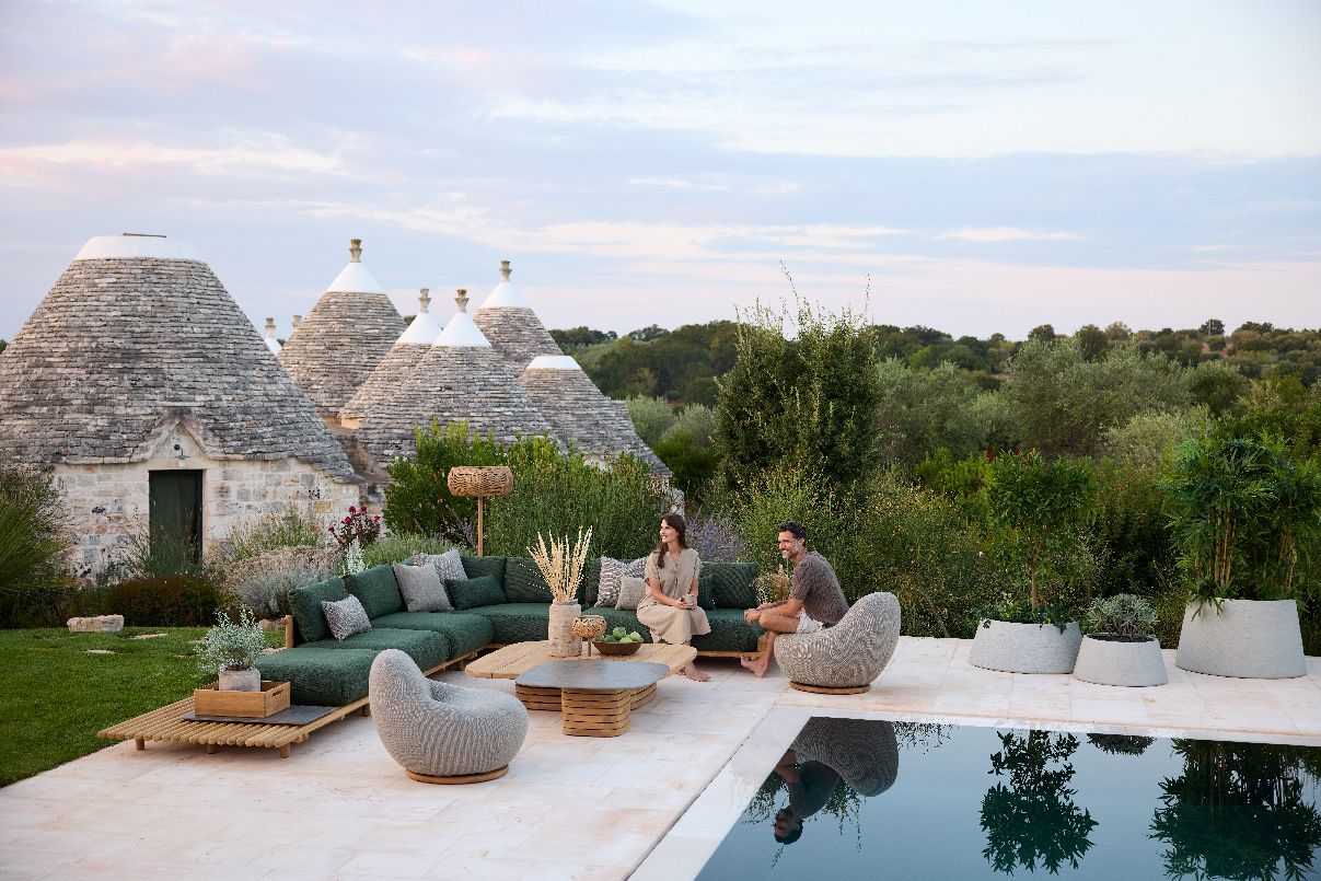 Jardinière trapézoïdale en terre cuite, petite jardinière d'extérieur en canne