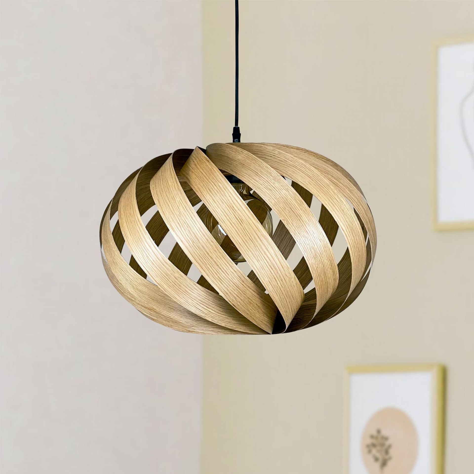 Serentia Lampe à suspendre Chêne Ø55 cm Gofurnit
