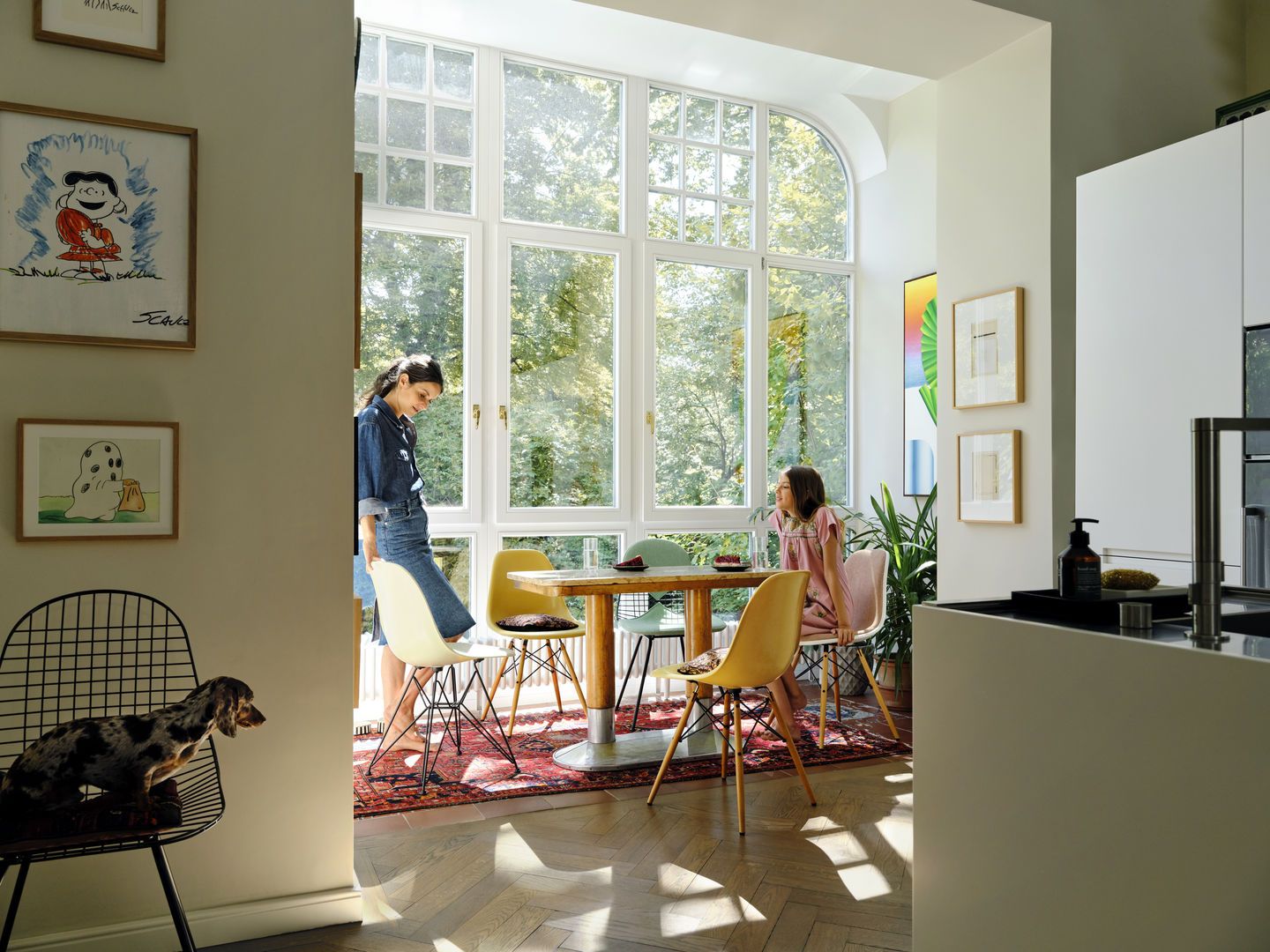 Eames Fiberglass Chair DSR chaise avec coussin d'assise Vitra