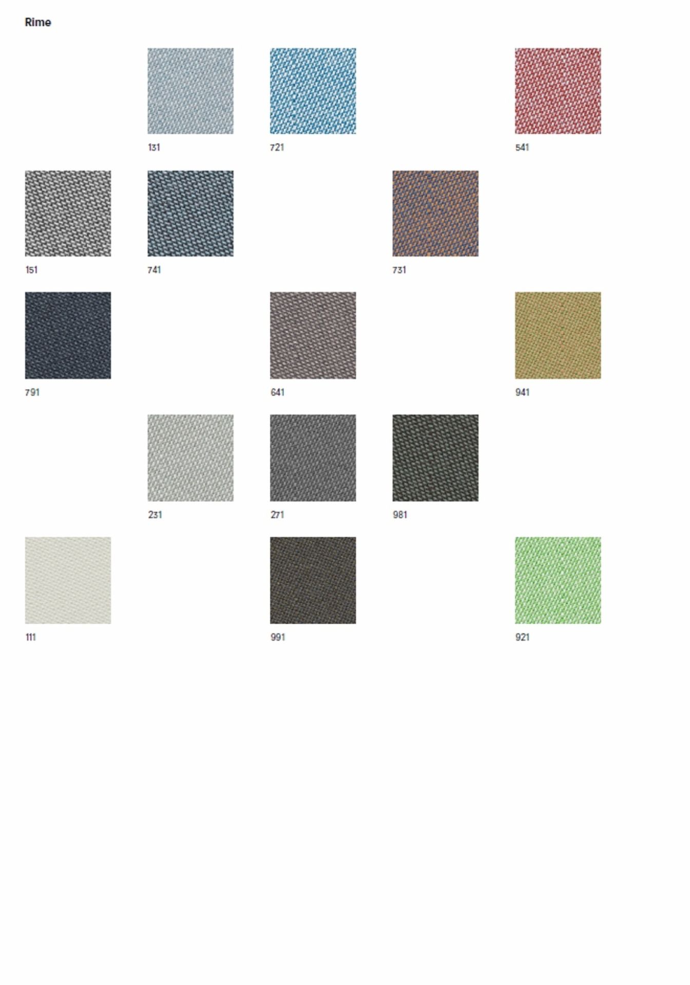 Carte échantillon Rime Kvadrat