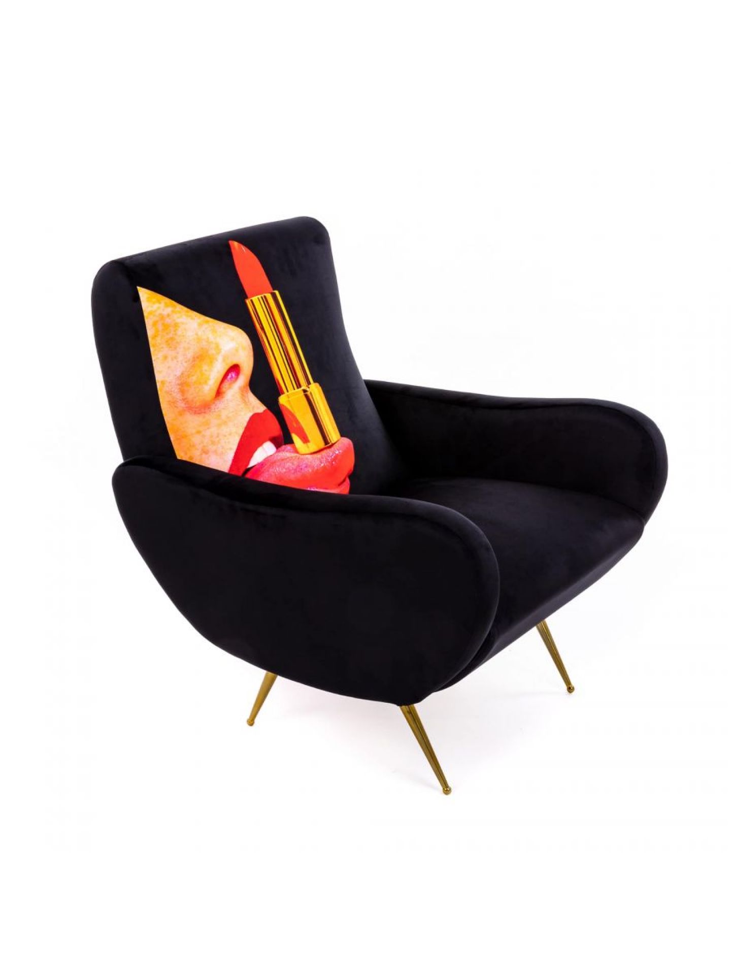 Toiletpaper fauteuil Tongue black Seletti Toiletpaper fauteuil Tongue black Seletti