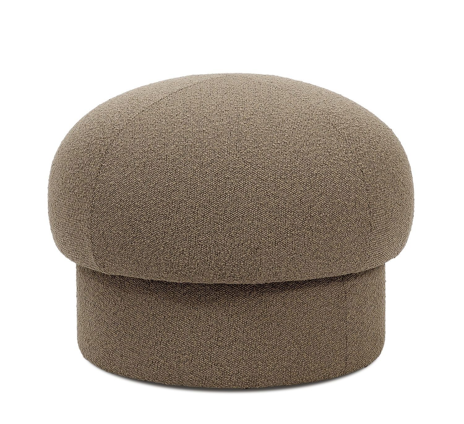 Uno Pouf Hocker 65 cm von Design House Stockholm in Braun, runder Sitzhocker aus Stoff.