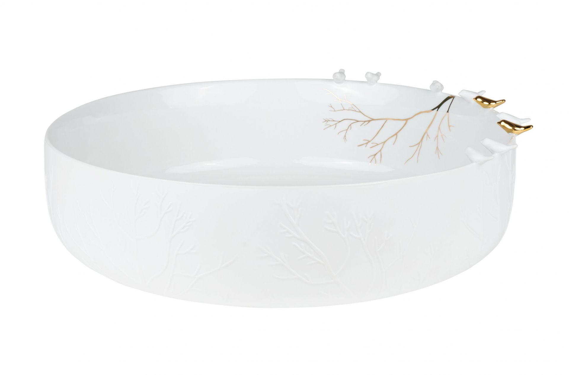 Histoires de porcelaine Grand bol Banc d'oiseaux Räder