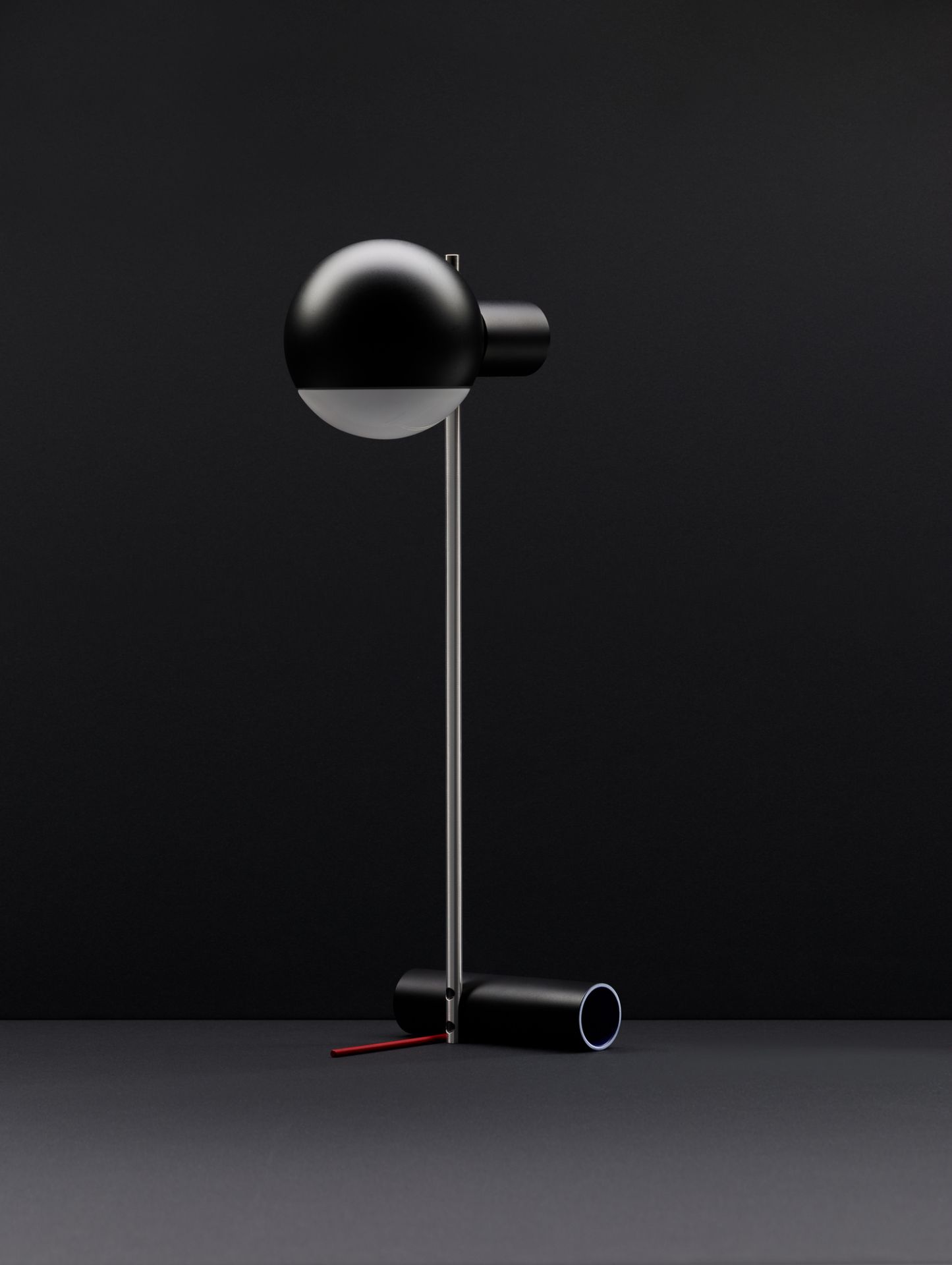 L25 Tafellampje LED Lampe de Table Reedition Tecta noir brilliant