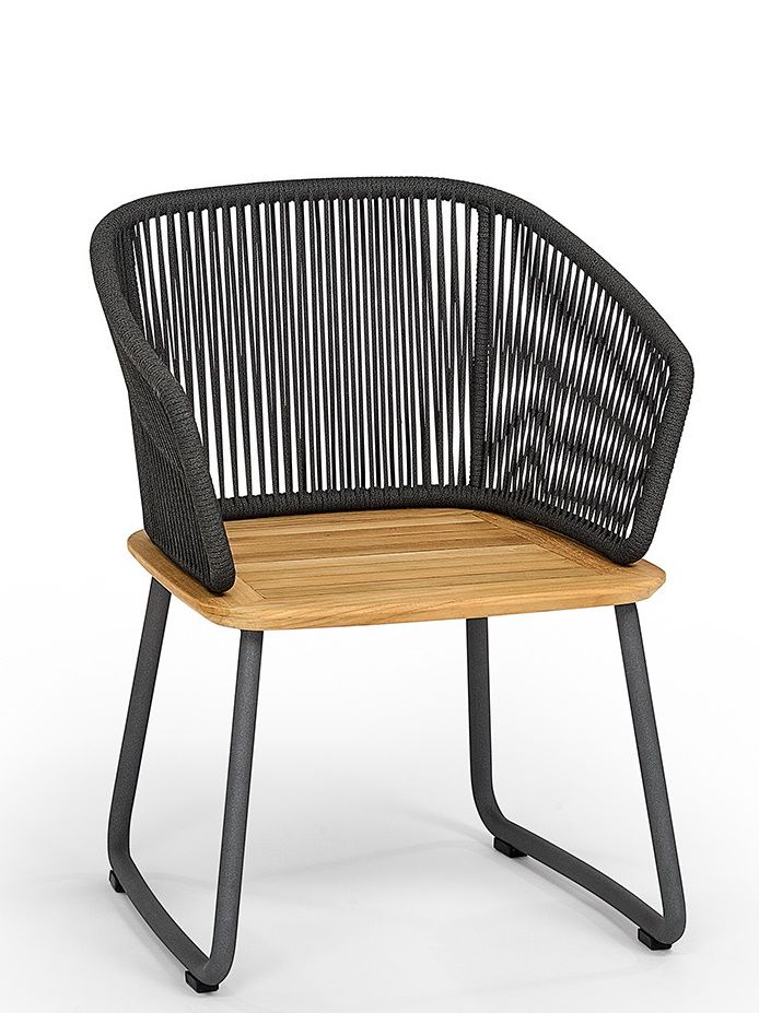 Denia Dining Fauteuil Outdoor avec coussin d'assise et de dossier Zori Matcha Weishäupl 