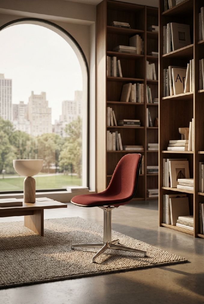 Eames Plasic Side Chair DSL RE Chaise entièrement rembourrée Vitra  