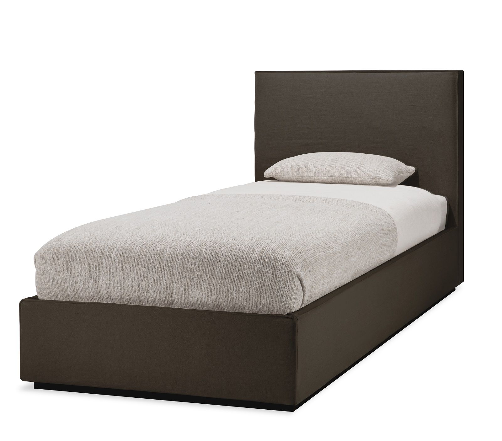 Revive Lit housse amovible L 98 x W 214 cm Ethnicraft Grey Leinen