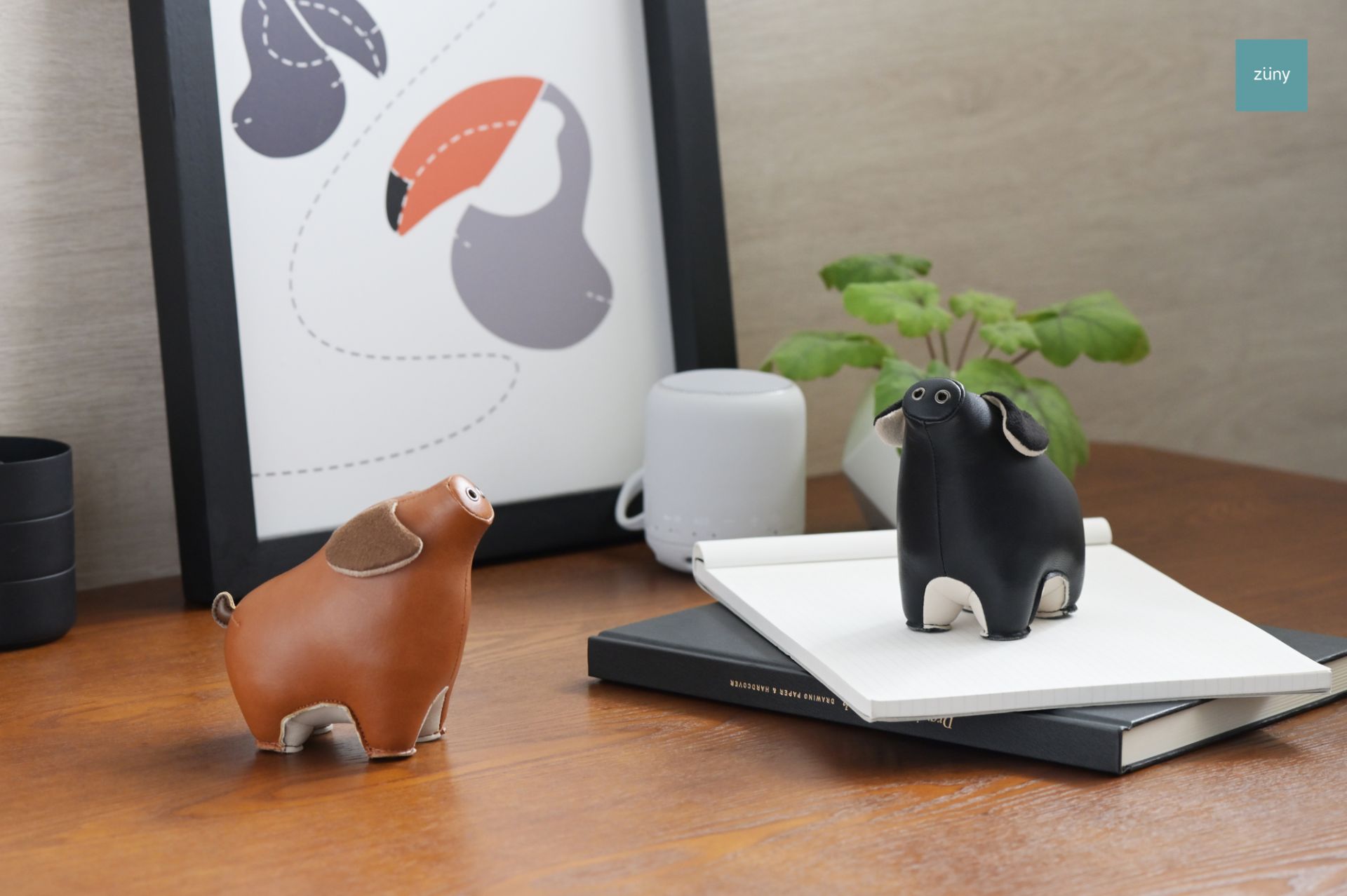 Presse-papiers Cochon Diya Noir/Blé Züny