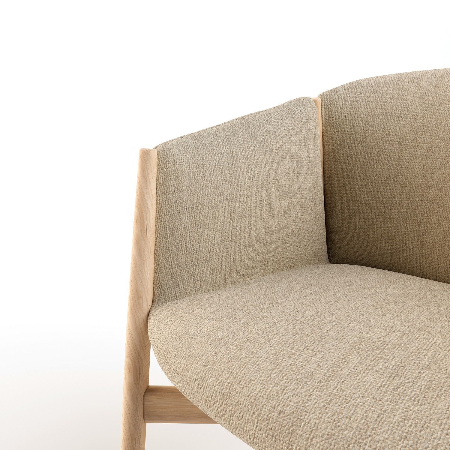 Chaise Kagu avec accoudoirs piètement bois Cor