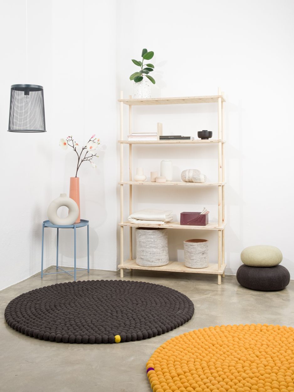 Big One Rund Tapis en feutre Ø 300 cm myfelt  Anthracite