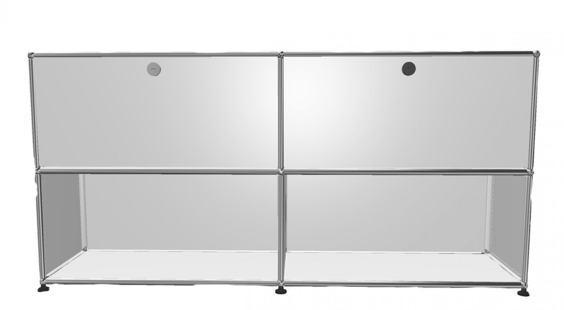 USM Haller Buffet 2 Tiroirs et 2 Ouverts Blanc pur - FAST DELIVERY