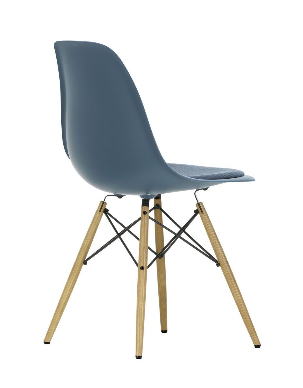 Eames Plastic Side Chair DSW chaise avec coussin d'assise Vitra