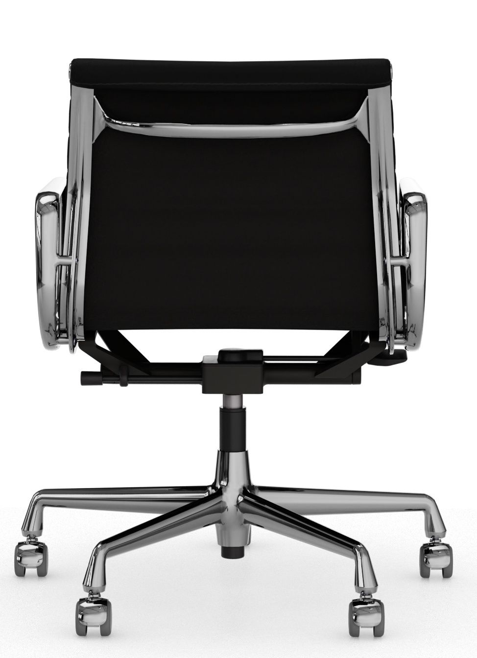 Aluminum Chair EA 118 / EA118 Chaise Cuir Premium Nero Vitra Aluminum Chair EA 118 / EA118 Chaise Cuir Premium Nero Vitra