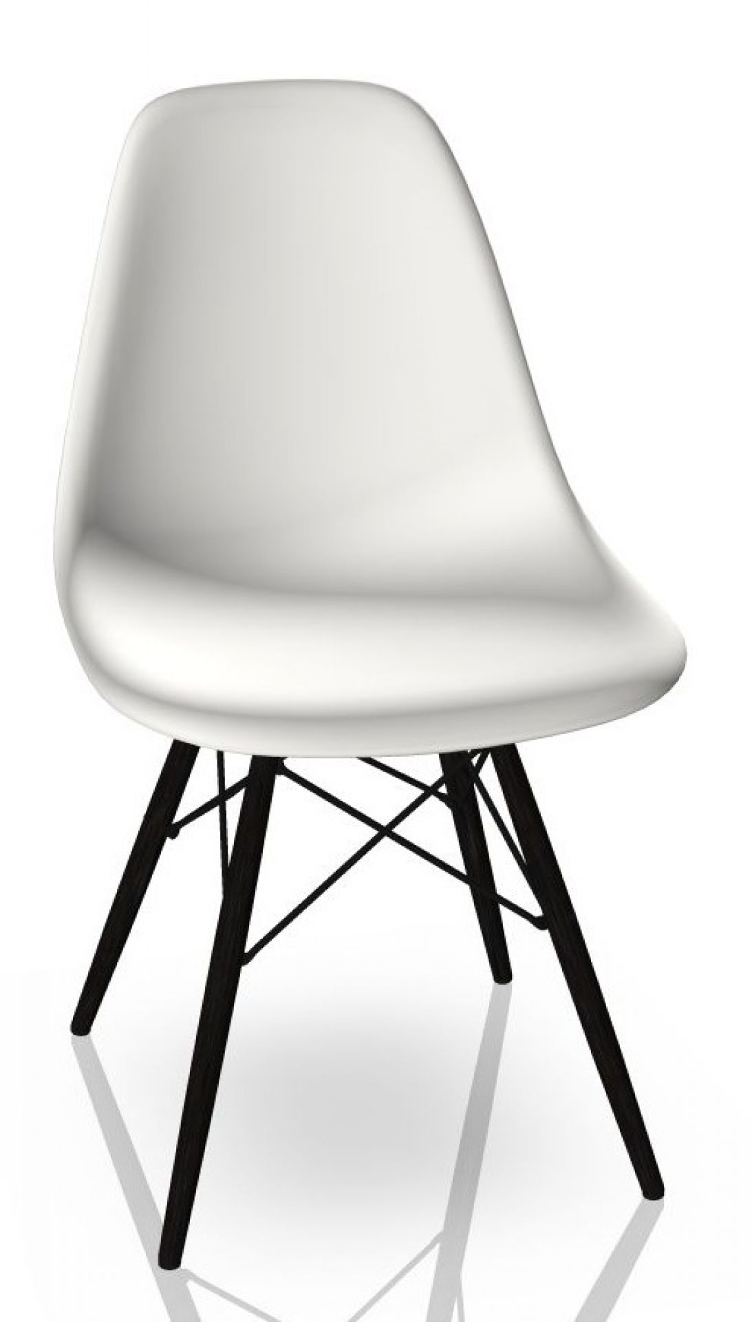 Eames Plastic Side Chair DSW Chaise Vitra Frêne couleur miel - blanc