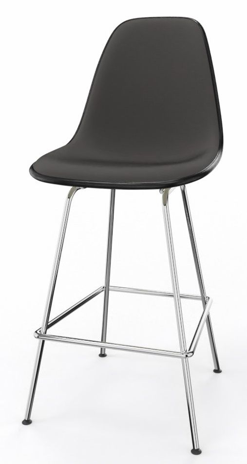 Eames Plastic Bar Stool Tabouret de bar Medium Entièrement rembourré Vitra 