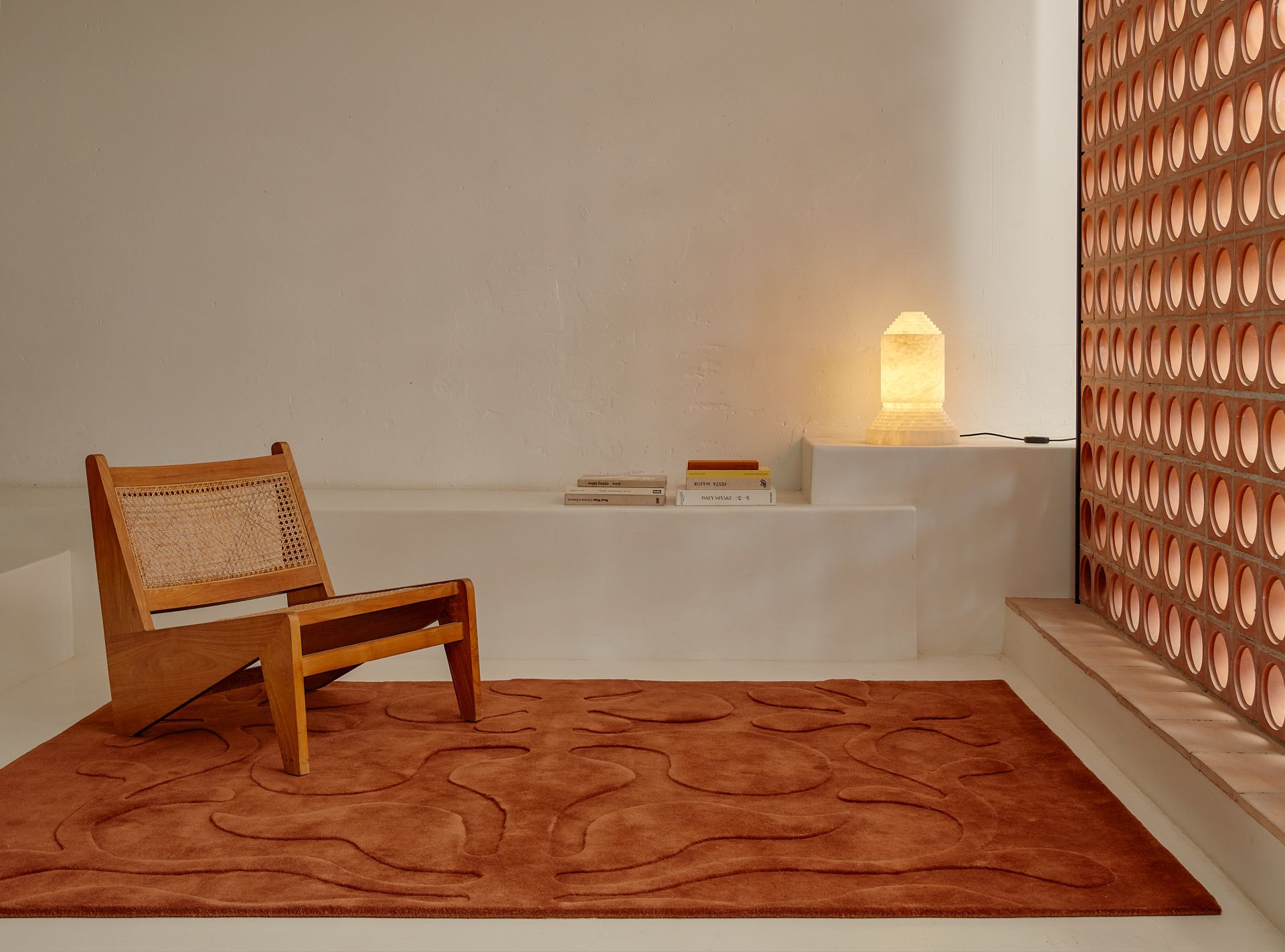 Lucia Eames Rooted Tapis Terracota Nanimarquina