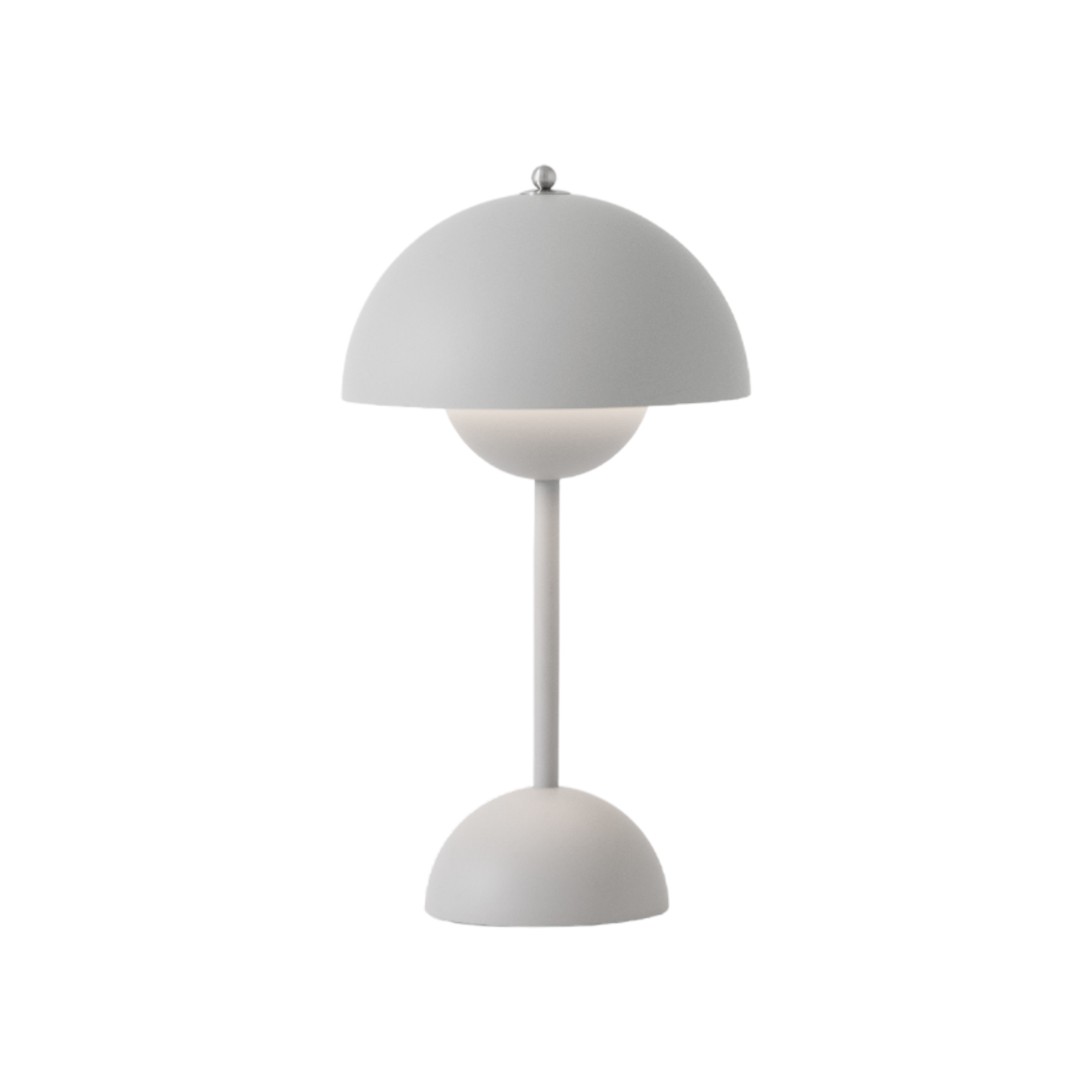 Flowerpot VP9 Portable Lampe à batterie / Lampe de table avec USB AndTradition Gris clair mat