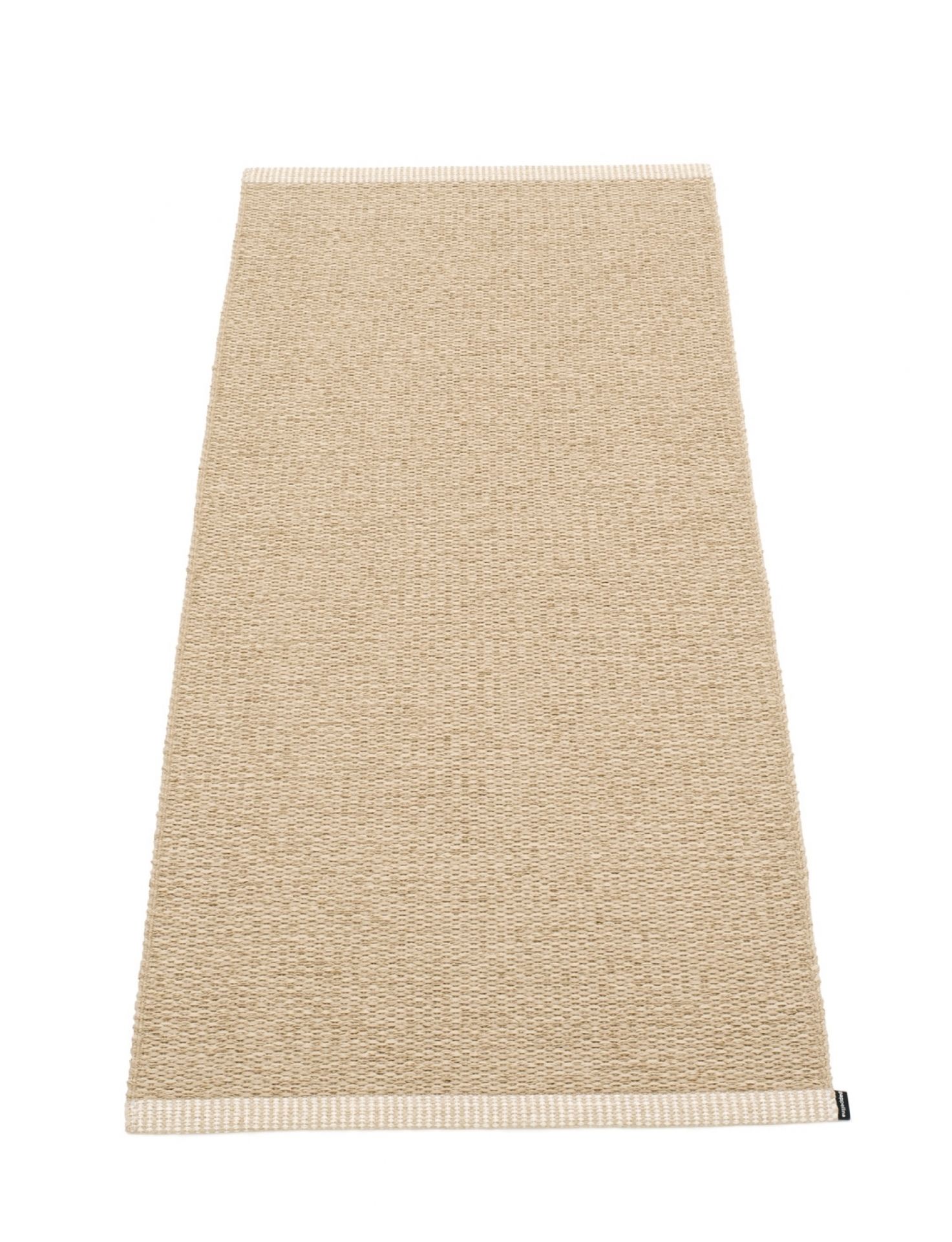 Beiger Kunststoffteppich "Mono" von Pappelina, Größe 60x250 cm, für Innen- und Außenbereich.