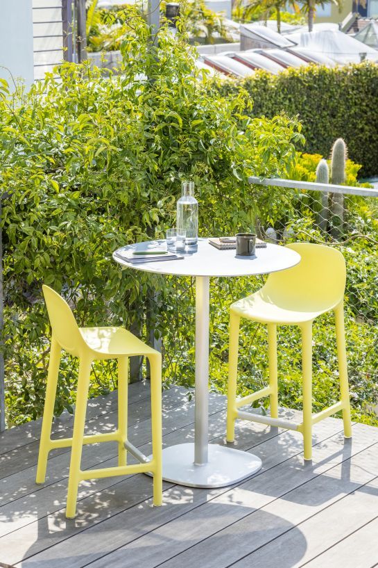 Broom Counter Stool Tabouret Jaune beurre Emeco