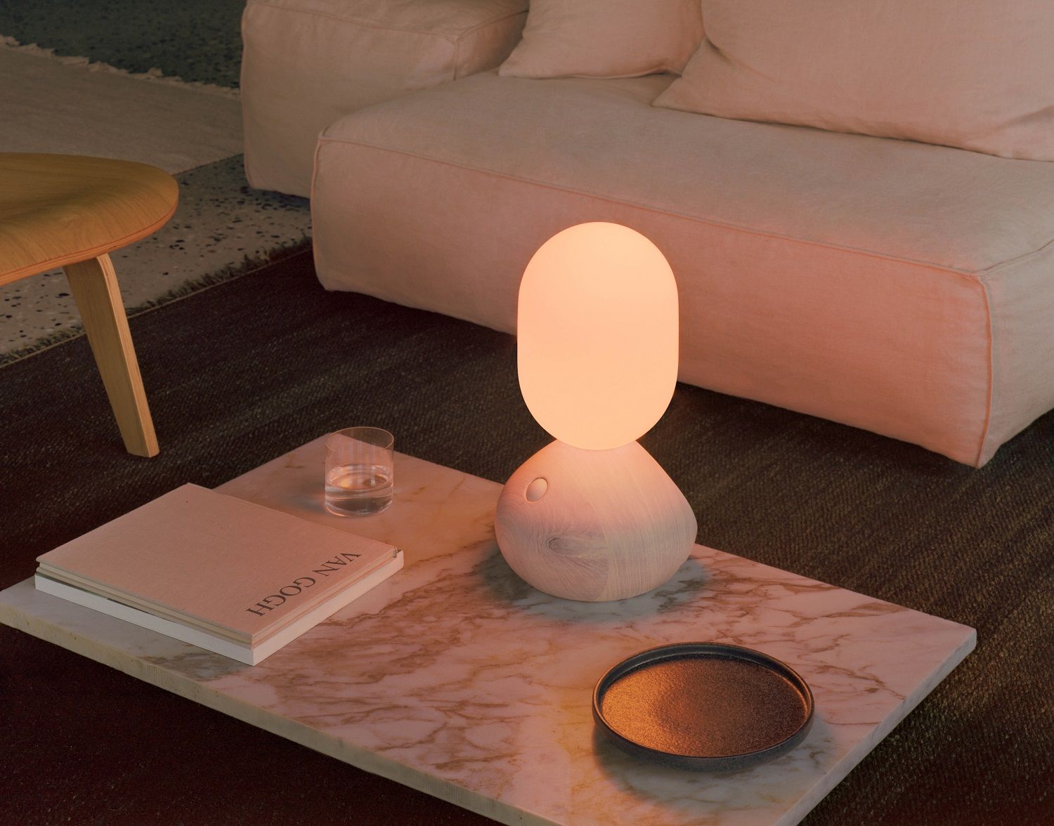Sun Home Sculpture lumineuse / Lampe de table grise