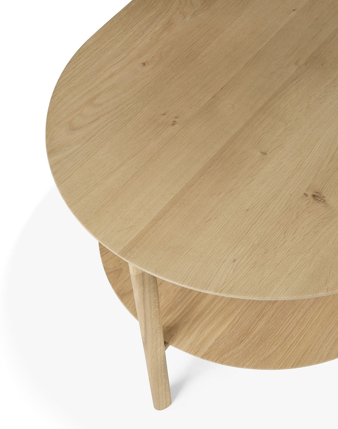Bok Table basse longue Chêne 1 étagère Ethnicraft