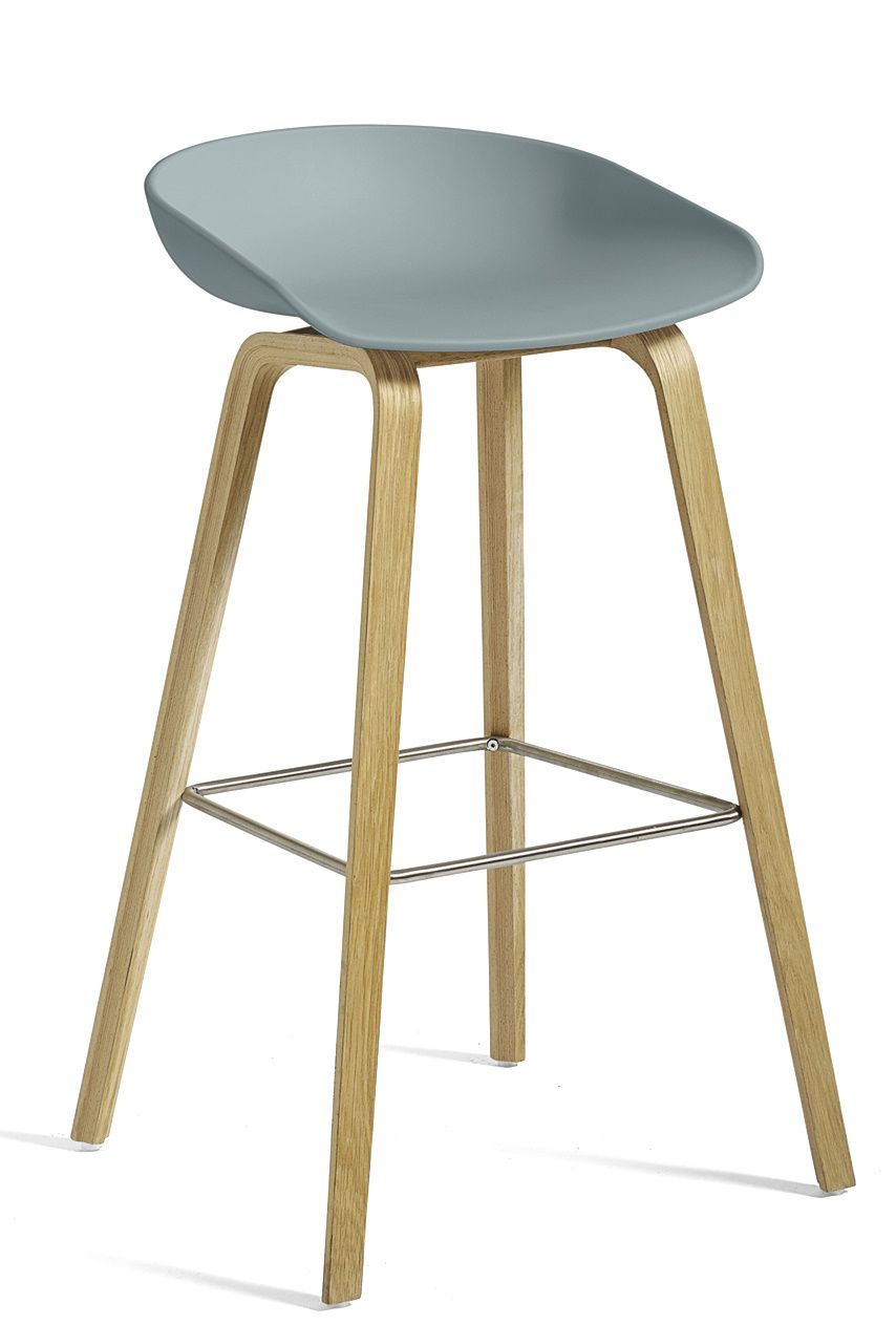About a Stool AAS32 / AAS 32 Tabouret Haute Hay vernis à base d'eau - Dusty blue About a Stool AAS32 / AAS 32 Tabouret Haute Hay vernis à base d'eau - Dusty blue