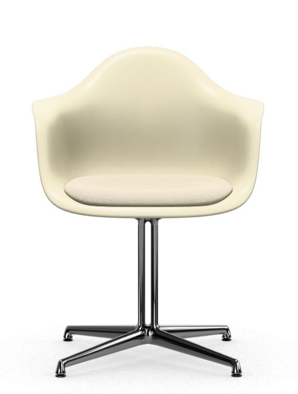 Fauteuil Eames en plastique DAL avec coussin d'assise, gris chaud/IVFRY, Vitra OFFRE SPECIALE