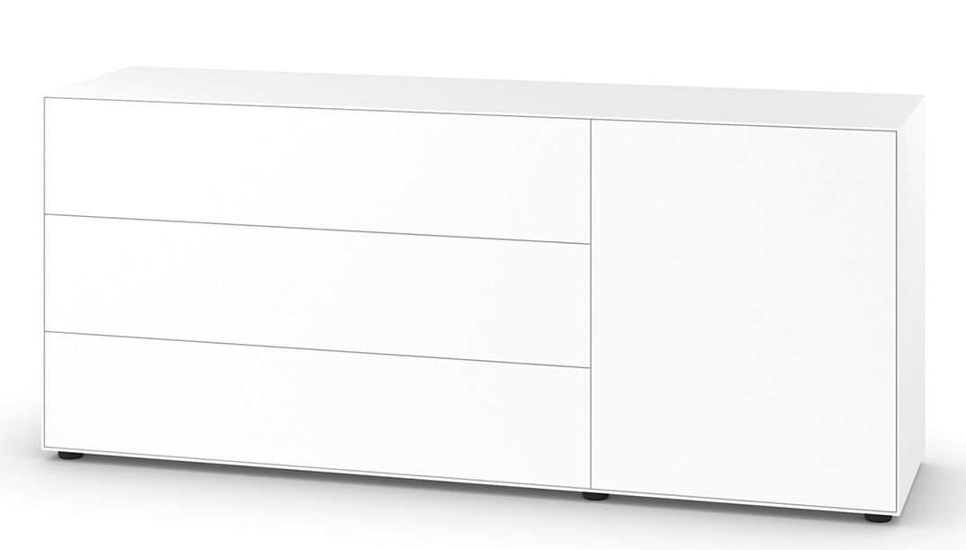 Nex Pur Box Lowboard / Sideboard avec tiroir et porte Horizontal Piure QUICK SHIP