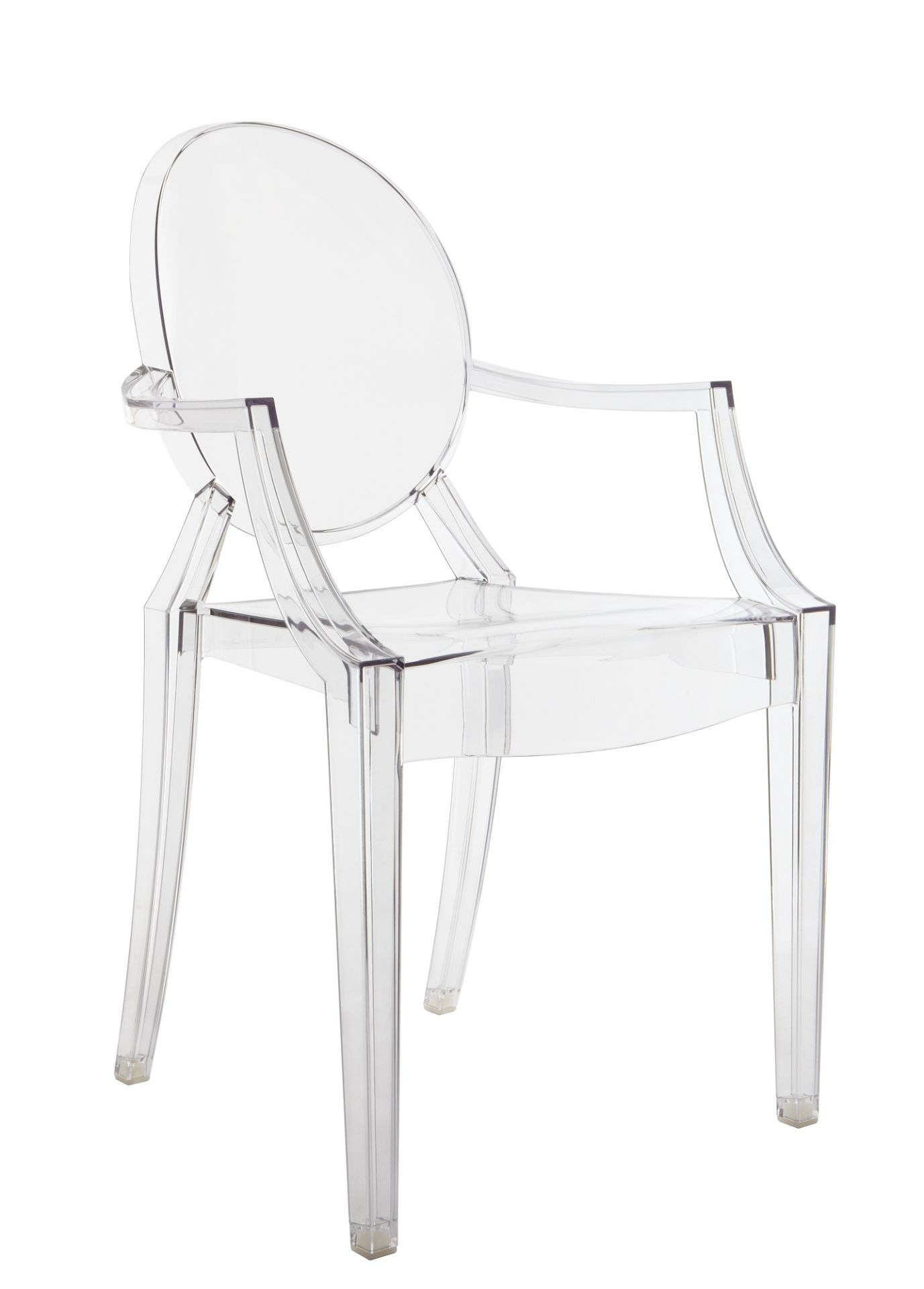 Louis Ghost chaise à accoudoirs transparente 4 pcs Kartell