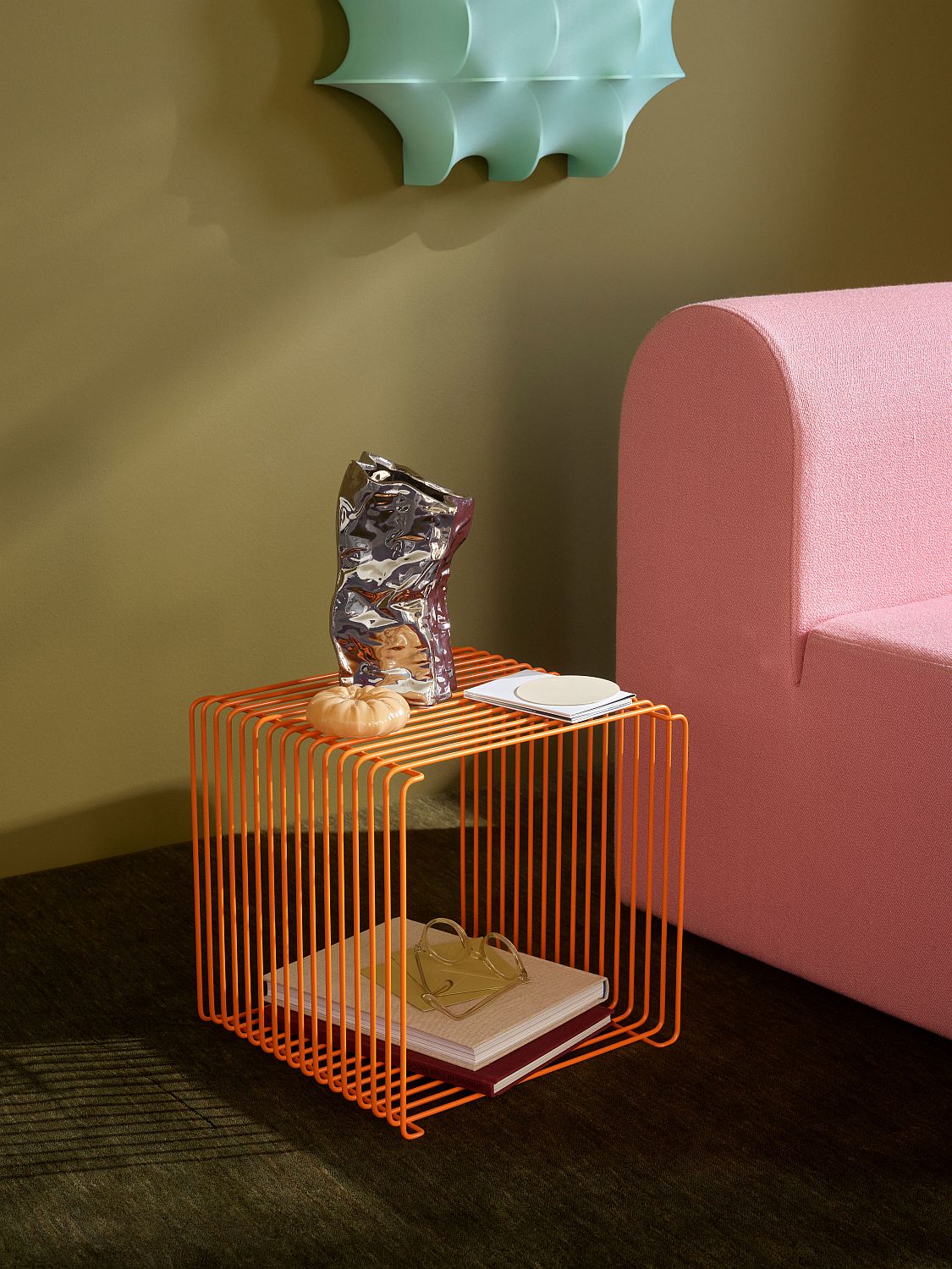 Panton Wire Cube Single étagère Tangerine LIMITED EDITION Montana