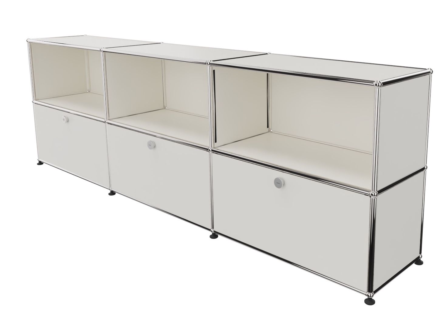 USM Haller Sideboard 3 Open / 3 Flaps Blanc pur - FAST DELIVERY     