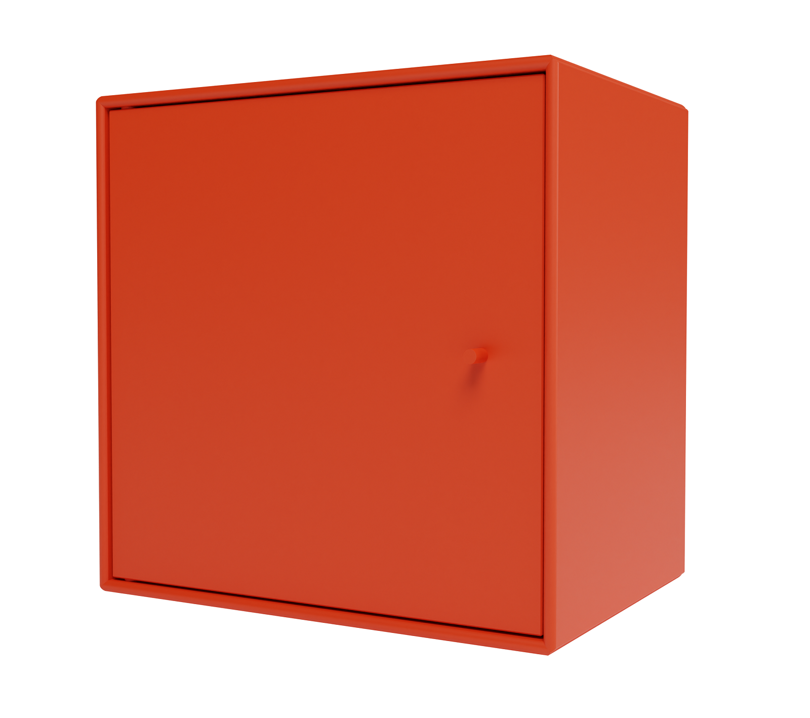 Roter Montana Mini Modul Schrank mit Tür, modernes Design für stilvolle Aufbewahrung.