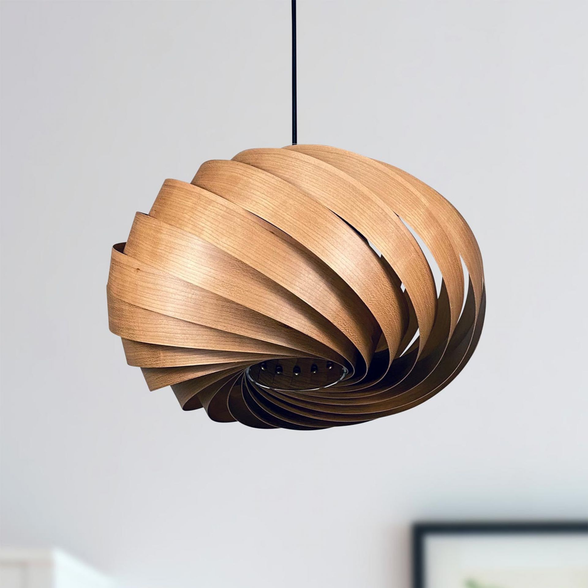 Quiescenta Lampe à suspendre Ø45 cm Cerisier Gofurnit