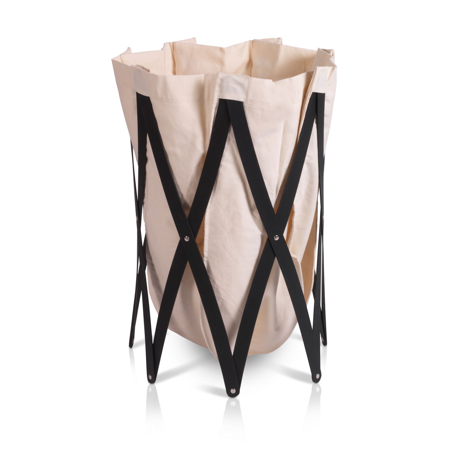 Marie Pi Panier à linge Klein &amp; More noir beige