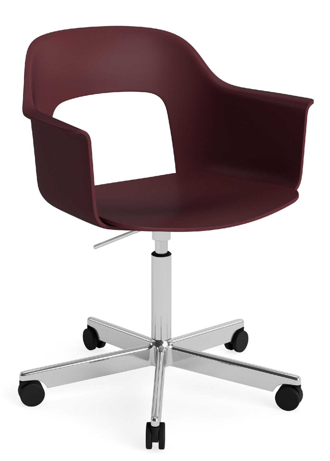 Layout Armchair 241 Fauteuil 5 pieds en étoile Mécanisme de rotation avec vérin à gaz Hay 