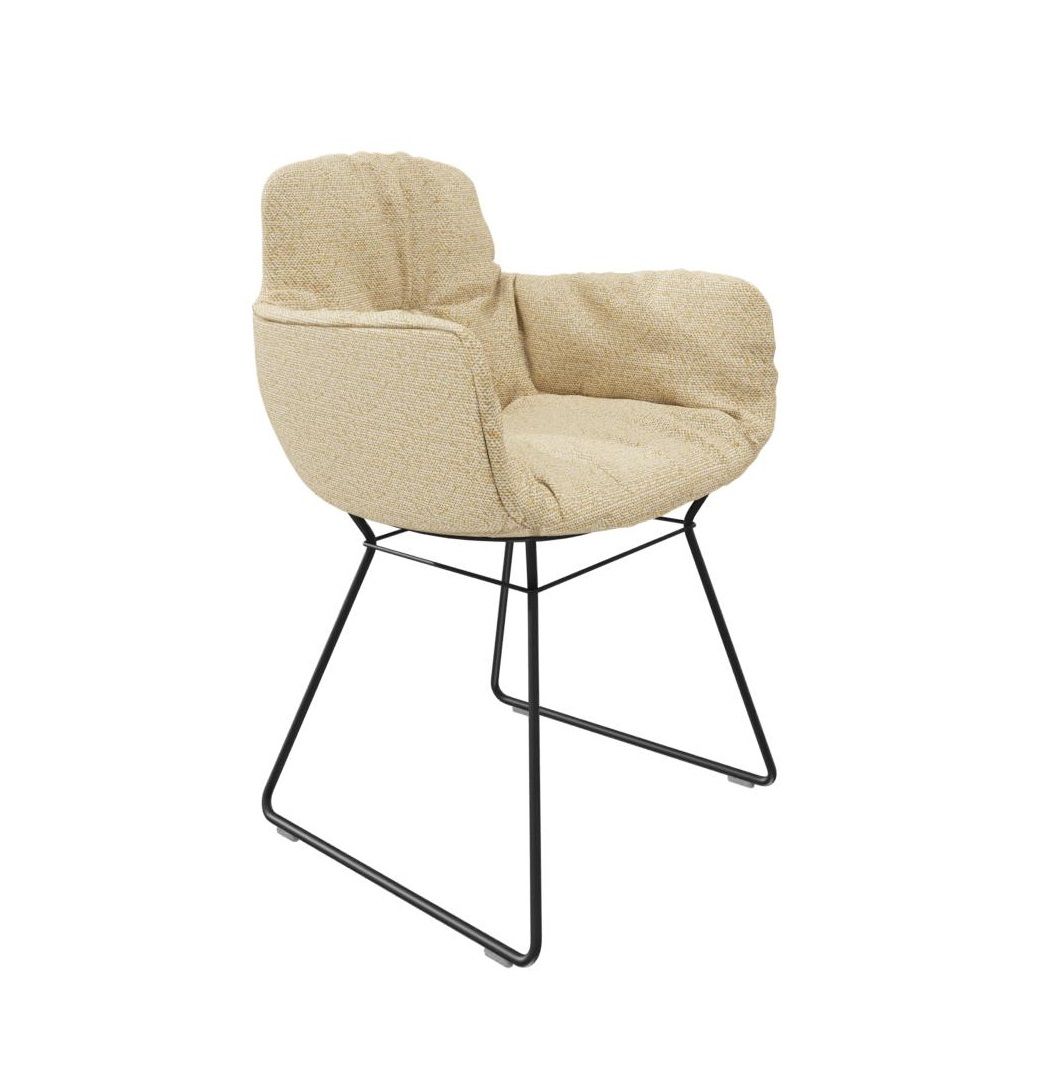 Leya chaise accoudoir haute Tissu Safire Freifrau Manufaktur