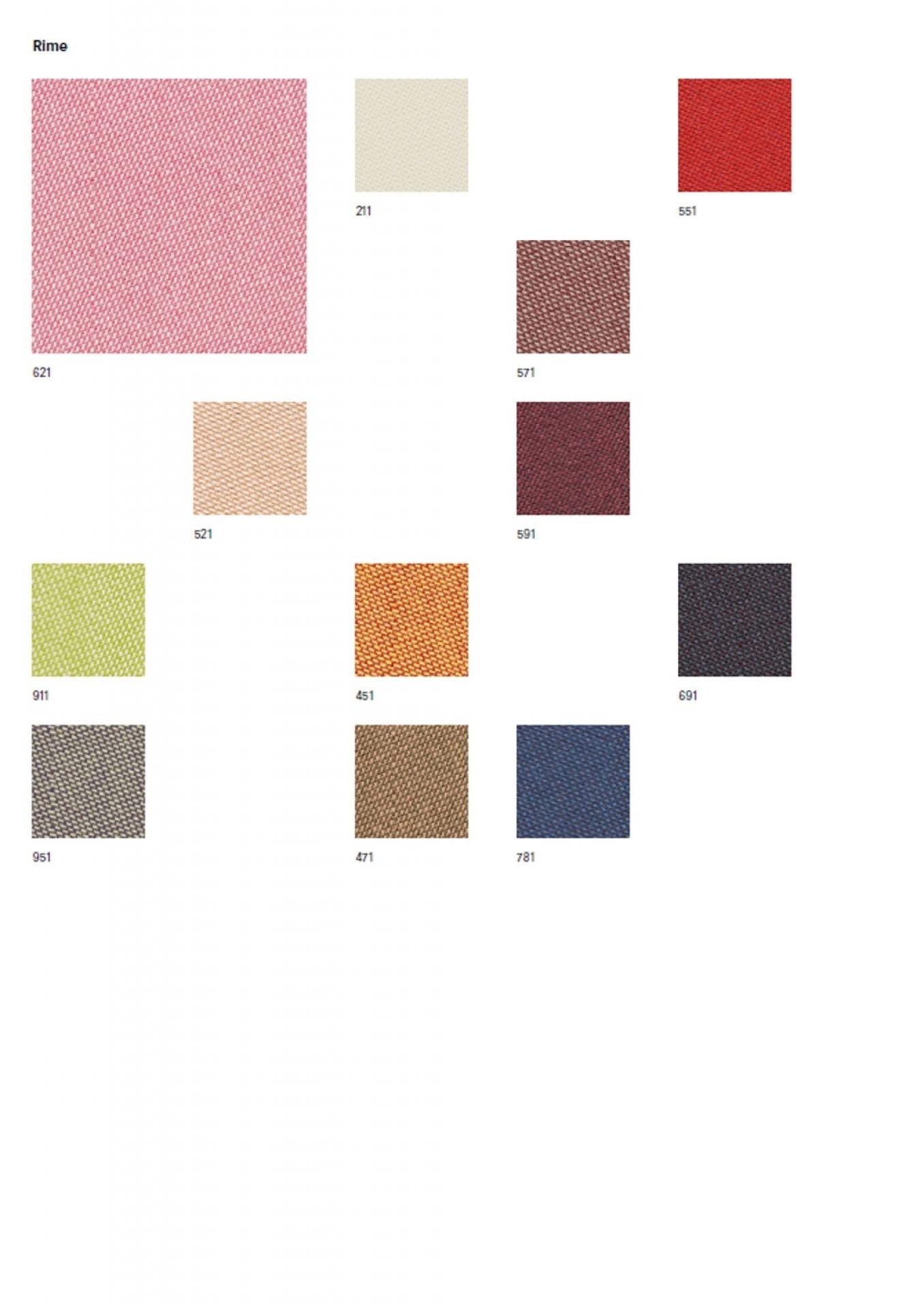 Carte échantillon Rime Kvadrat