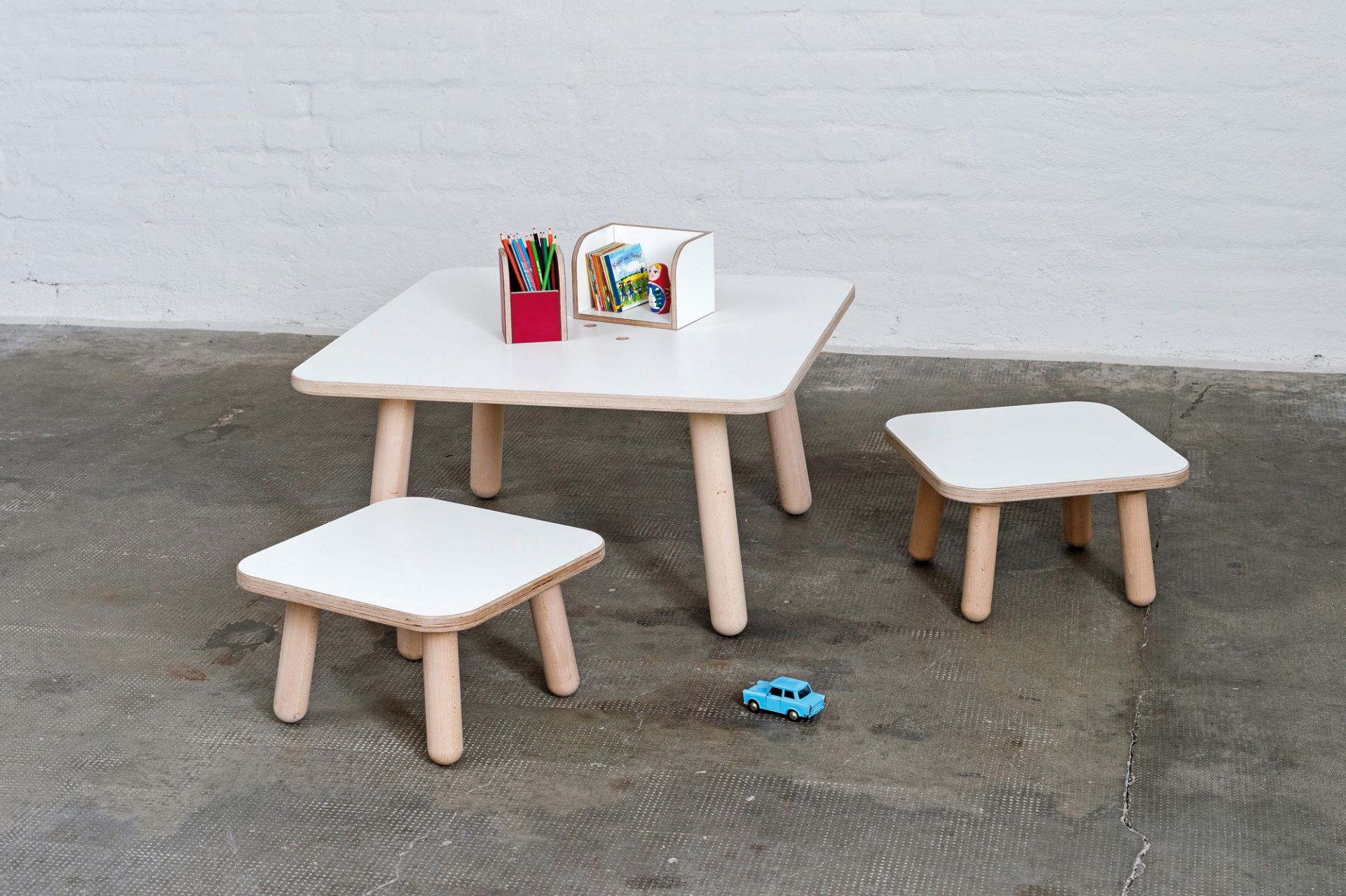 Growing Table tabouret blanc Pure Position