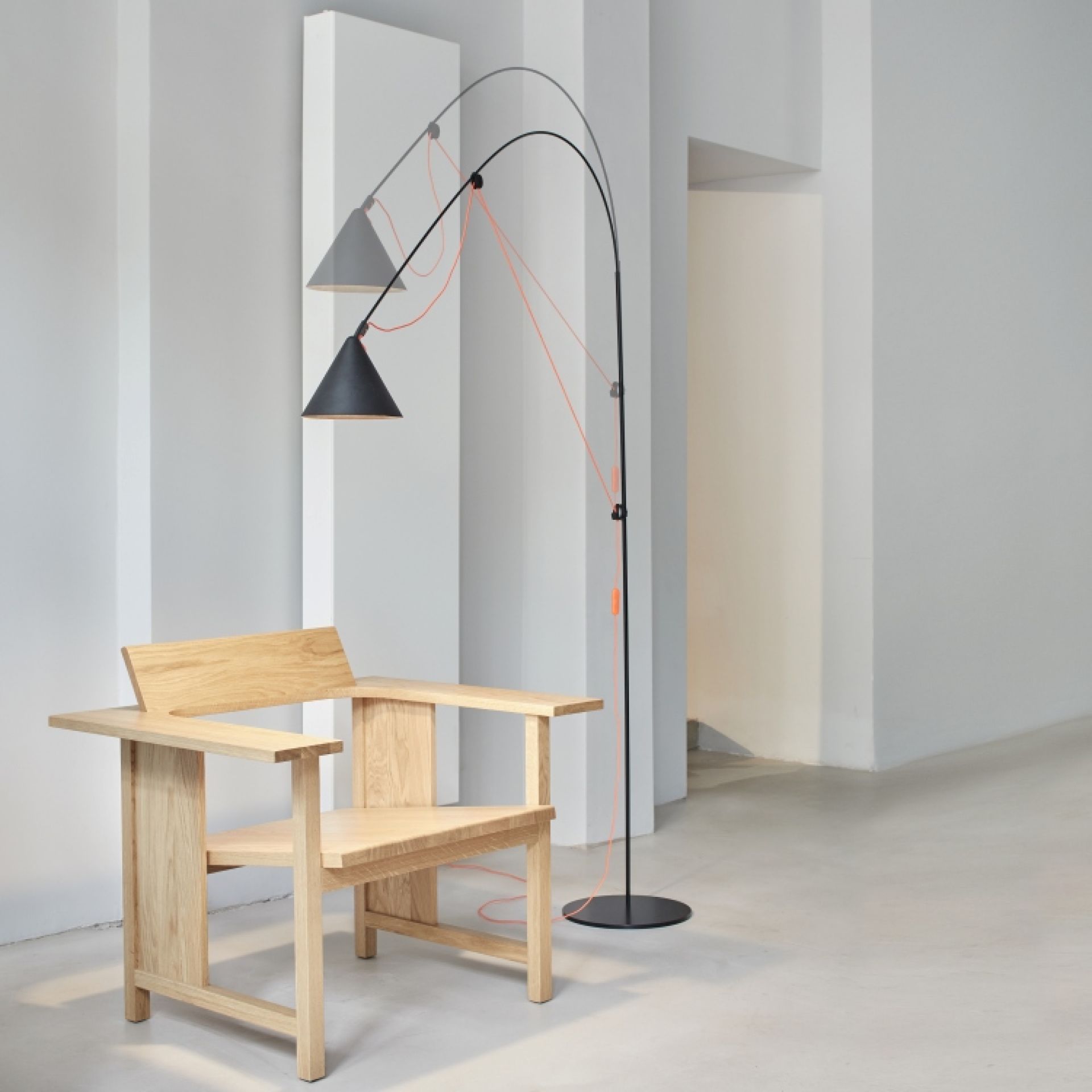 Ayno L Lampadaire Orange Midgard OFFRE SPECIALE